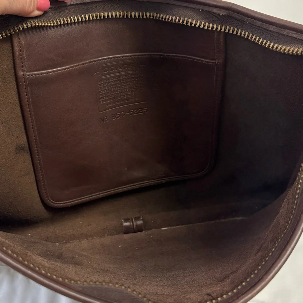 COACH Portfolio/Laptop Leather Bag Vintage B5C-5225 Brown
